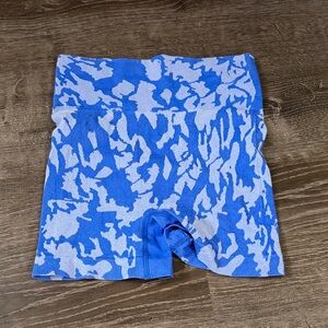 Blue Patterned Women's Shorts